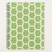 Groene bloemen, patroon van bloemen, bloempatroon planner (Voorkant)