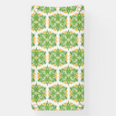 Groene bloemen, patroon van bloemen, bloempatroon spandoek (Verticaal)