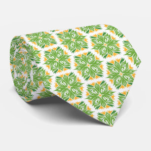 Groene bloemen, patroon van bloemen, bloempatroon stropdas