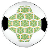 Groene bloemen, patroon van bloemen, bloempatroon voetbal (Gedraaid)