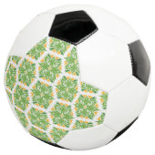 Groene bloemen, patroon van bloemen, bloempatroon voetbal (Drie kwart)