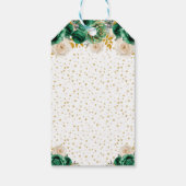 Groene Bloemen Prinses Gelukkige Verjaardag Cadeaulabel (Achterkant)