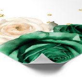 Groene Bloemen Prinses Quinceañera Welkom Poster (Hoek)