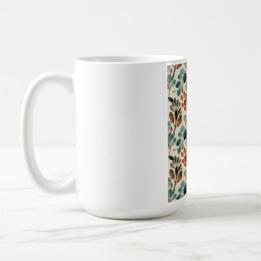 Groene Bloemen Reizen Bloem Moderne Koffie Liefheb Koffiemok (Links)