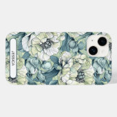Groene Bloemen Schattigee Bloemen Patroon Custom M Case-Mate iPhone Case (Achterkant (horizontaal))