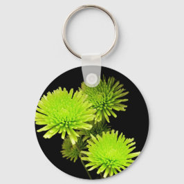 Groene bloemen sleutelhanger