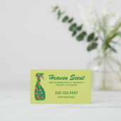 Groene Bloemen Spray Fles House Cleaner Business C Visitekaartje (Staand voorkant)