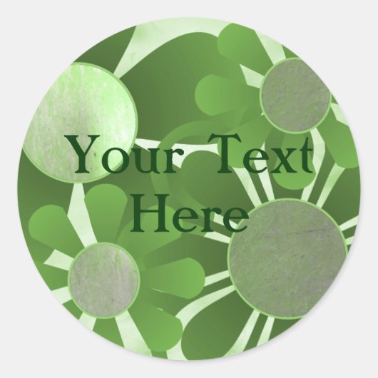 Groene Bloemen Stickers (Voorkant)