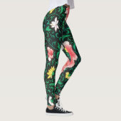 Groene Bloemen  Stijl Art Leggings (Rechts)