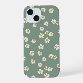 Groene bloemen telefoonhoes iPhone 15 case
