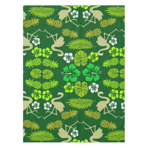 Groene Bloemen Tropisch Fruit Patroon Tafelkleed