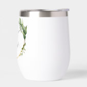 Groene Bloemen Trouwen Thermische Wijn Tumbler (Links)