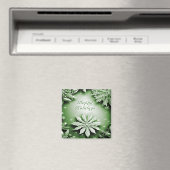 Groene Bloemen Vakantie Kerstmagneet Magneet (Insitu (Vaatwasser))