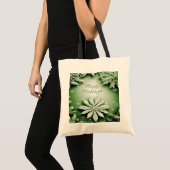Groene Bloemen Vakantie Kerstmis Canvas tas (Voorkant (product))