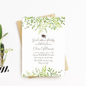 Groene Bloemen Verjaardagsfeestje Afstuderen Kaart