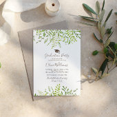 Groene Bloemen Verjaardagsfeestje Afstuderen Kaart