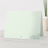 Groene Bloemen Vrolijke Foto Kerstmis Kaart (Achterkant)