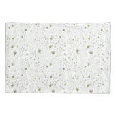 Groene Bloemen Waterverf - Natuur geïnspireerd bed Kussensloop (Achterkant-Links)