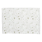 Groene Bloemen Waterverf - Natuur geïnspireerd bed Kussensloop (Voorkant-Links)