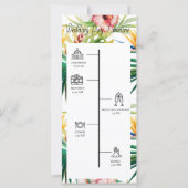 Groene Bloemen Welkom Trouwprogramma (Achterkant)