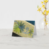 Groene Bloemen & Wijnstok Kaart (Gele Bloem)