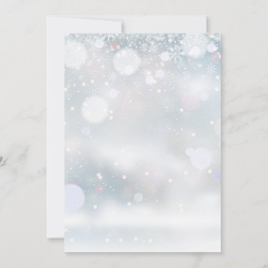 Groene Bloemen Wilde Bloemen Winter Bruiloft Kaart (Achterkant)