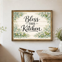 Groene Bloemen Zegen Deze Keuken Muur Kunst Poster