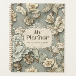 Groene Bloemendagelijkse Planner Agenda Notitieboe