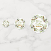 Groene Bloemendennen Kerstkrans Confetti (Achterkanten)