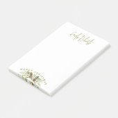 Groene Bloemendennen Kerstkrans Post-it® Notes (Schuin)