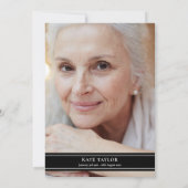 Groene Bloemendienst Viering van het Leven Foto Kaart (Achterkant)