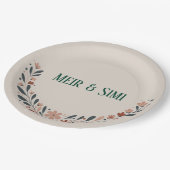 Groene bloemendiner partij Papier Bord (Gekanteld)