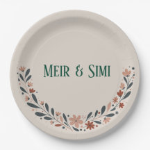 Groene bloemendiner partij Papier Bord