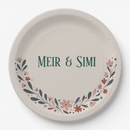 Groene bloemendiner partij Papier Bord