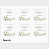 Groene bloemendoop Sticker Labels (Vel)