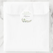 Groene bloemendoop Sticker Labels (Tas)