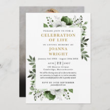 Groene bloemenfoto viering van het leven begrafeni