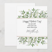 Groene bloemenframe Moederdagkaart Feestdagenkaart (Voorkant / Achterkant)