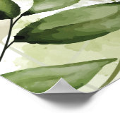 Groene Bloemenkleuren Geslacht Onthulling Stem Bor Poster (Hoek)