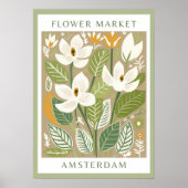 Groene bloemenmarkt afdrukbaar poster (Voorkant)