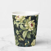 Groene Bloemenpioen Modern Papieren Bekers (Links)