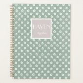 Groene bloemenplanner planner (Voorkant)