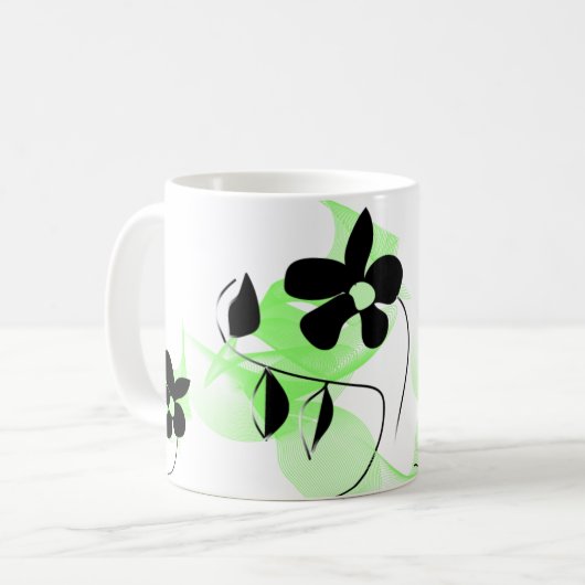 Groene Bloementuin Koffiemok (Voorkant links)