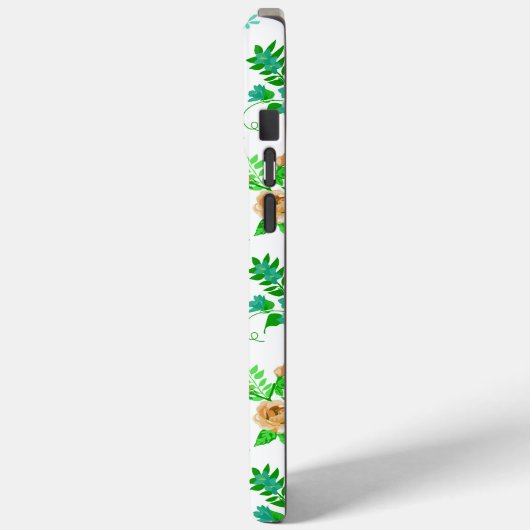 Groene bloementuin monogram Case-Mate iPhone case (Achterkant / Links)