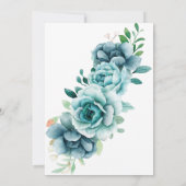 Groene bloementuin Nuestra Boda Spaanse bruiloft Kaart (Achterkant)