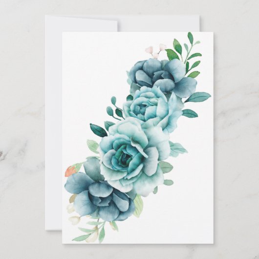 Groene bloementuin Nuestra Boda Spaanse bruiloft Kaart (Achterkant)