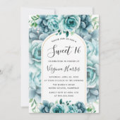 Groene bloementuin Zoet Zestien 16 Verjaardag Kaart (Voorkant)