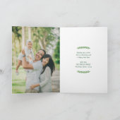 Groene BloemenWhimsy 2 Gevouwen Foto Feestdagen Kaart (Binnen)