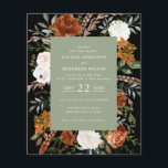 Groene bloemetjesbruiloft voor budgettair gebruik flyer<br><div class="desc">Een budgetvriendelijke waterverf voor de bloemetjesbruiloft en een gedetailleerde kaart. Met prachtige roest,  terracotta,  wazige roze,  zwarte en groene pasta's met de waterverf eucalyptus. Deze moderne huwelijksuitnodiging zal zeker de stijl bepalen voor je grote dag.</div>