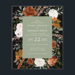 Groene bloemetjesbruiloft voor budgettair gebruik flyer<br><div class="desc">Een budgetvriendelijke waterverf voor de bloemetjesbruiloft en een gedetailleerde kaart. Met prachtige roest,  terracotta,  wazige roze,  zwarte en groene pasta's met de waterverf eucalyptus. Deze moderne huwelijksuitnodiging zal zeker de stijl bepalen voor je grote dag.</div>